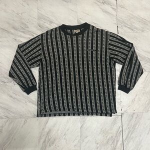 Vintage 90s guess jeans Striped embroidered long sleeve shirt